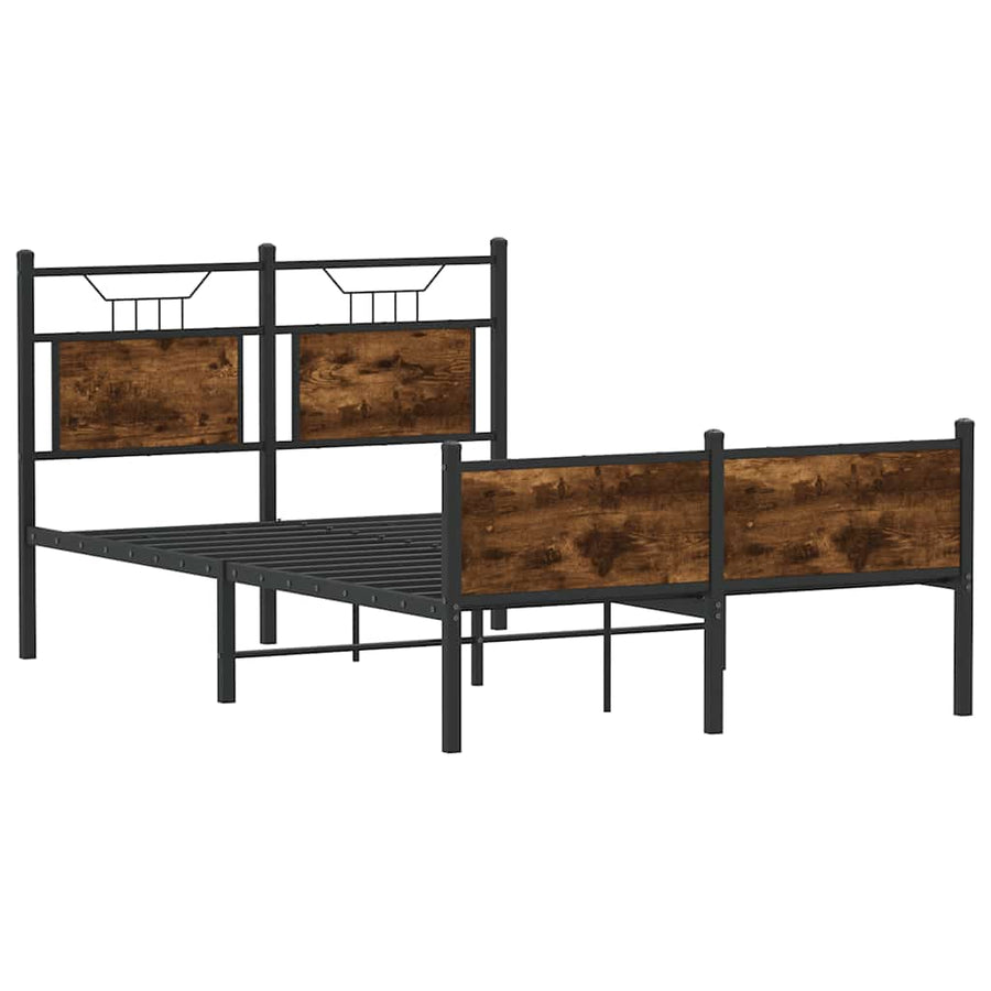 Bedframe zonder matras hout gerookt eikenkleurig 120x200 cm