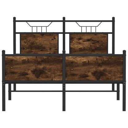 Bedframe zonder matras hout gerookt eikenkleurig 120x200 cm