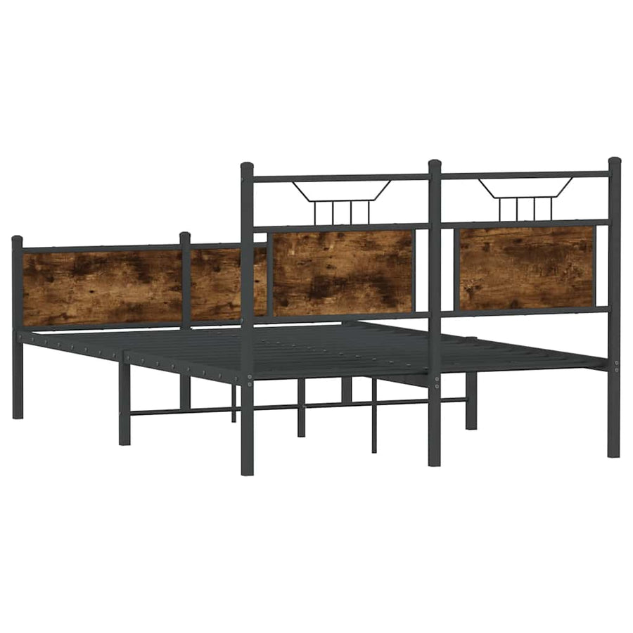 Bedframe zonder matras hout gerookt eikenkleurig 120x200 cm