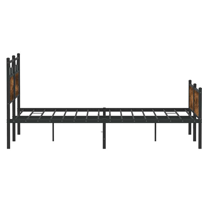 Bedframe zonder matras hout gerookt eikenkleurig 140x190 cm