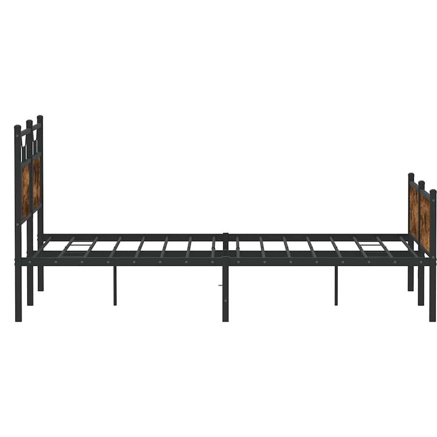 Bedframe zonder matras hout gerookt eikenkleurig 140x190 cm
