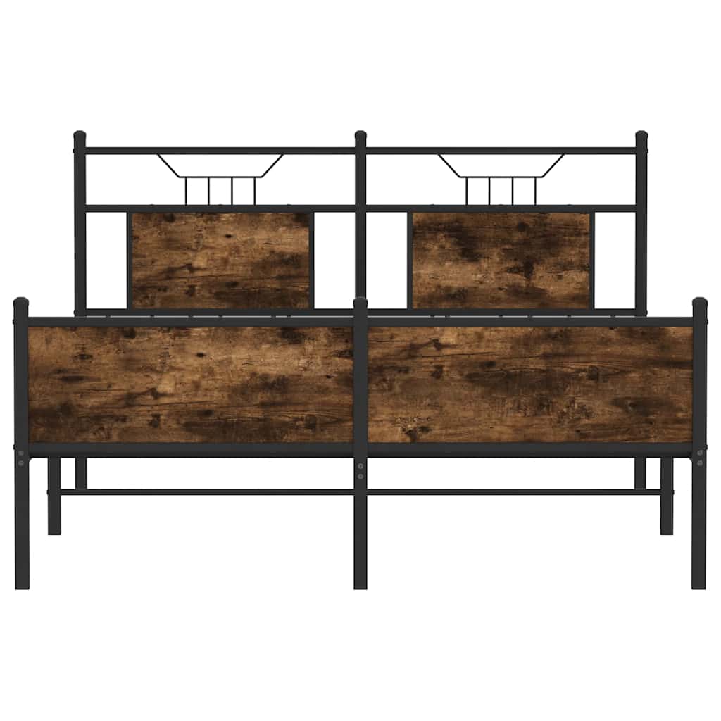 Bedframe zonder matras hout gerookt eikenkleurig 140x200 cm