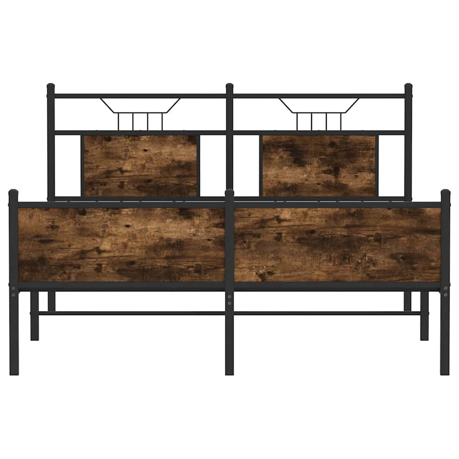 Bedframe zonder matras hout gerookt eikenkleurig 140x200 cm