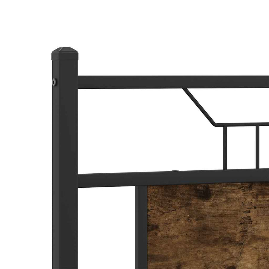 Bedframe zonder matras hout gerookt eikenkleurig 140x200 cm