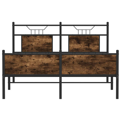 Bedframe zonder matras hout gerookt eikenkleurig 150x200 cm