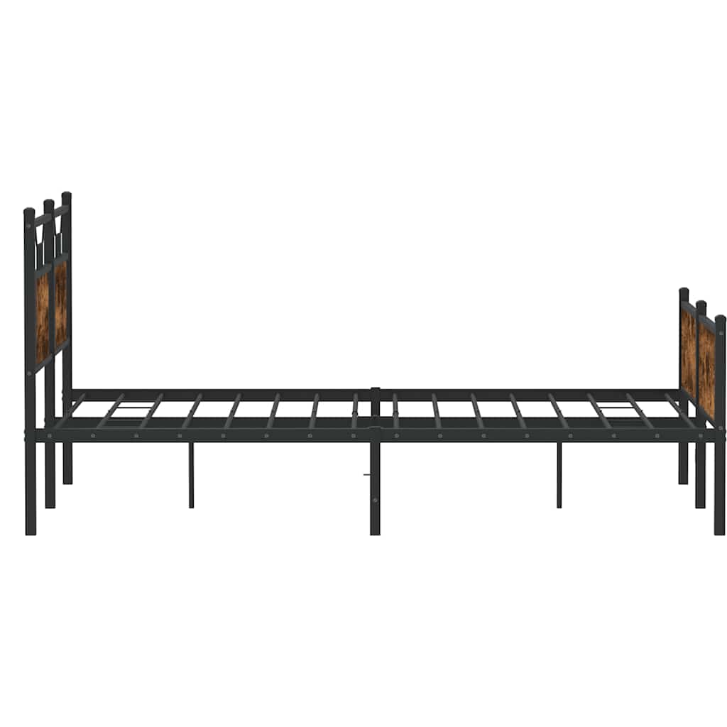 Bedframe zonder matras hout gerookt eikenkleurig 150x200 cm