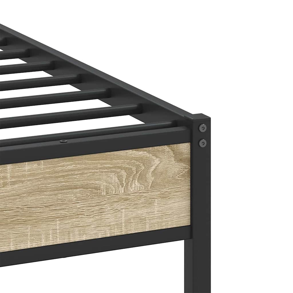 Bedframe zonder matras hout sonoma eikenkleurig 75x190 cm