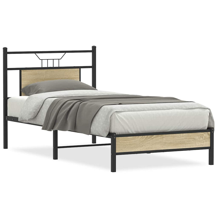 Bedframe zonder matras hout sonoma eikenkleurig 80x200 cm