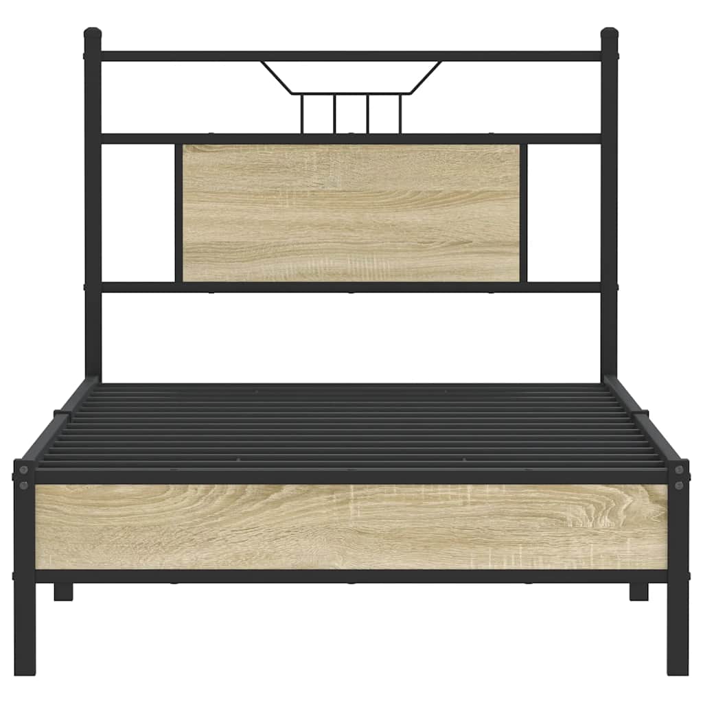 Bedframe zonder matras hout sonoma eikenkleurig 90x190 cm