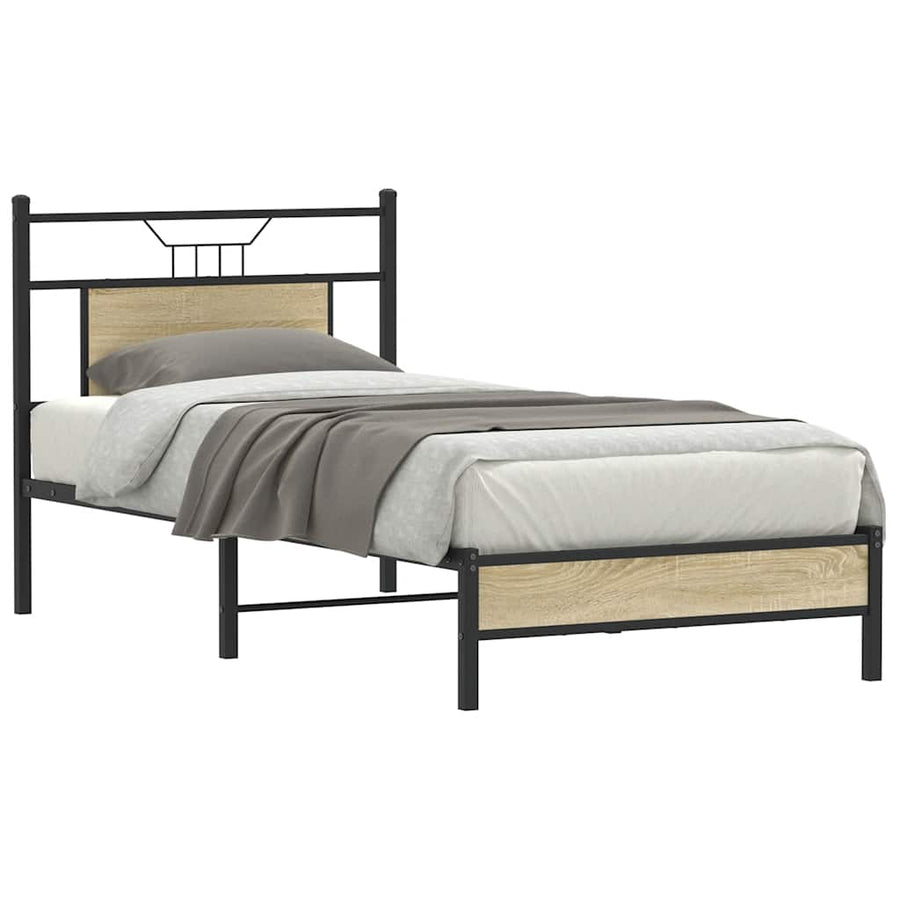 Bedframe zonder matras hout sonoma eikenkleurig 90x200 cm