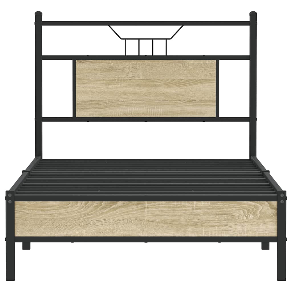 Bedframe zonder matras hout sonoma eikenkleurig 90x200 cm