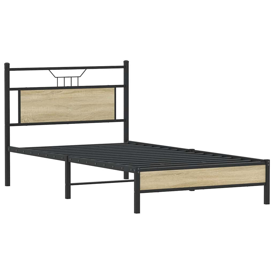 Bedframe zonder matras hout sonoma eikenkleurig 100x190 cm