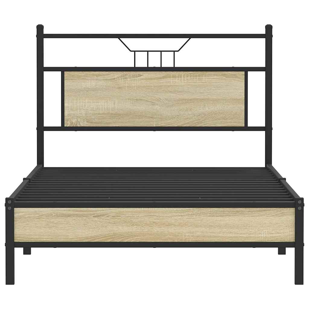 Bedframe zonder matras hout sonoma eikenkleurig 100x190 cm