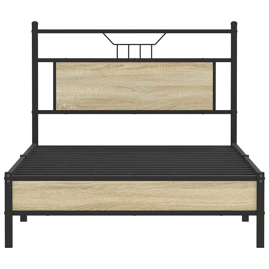 Bedframe zonder matras hout sonoma eikenkleurig 100x190 cm