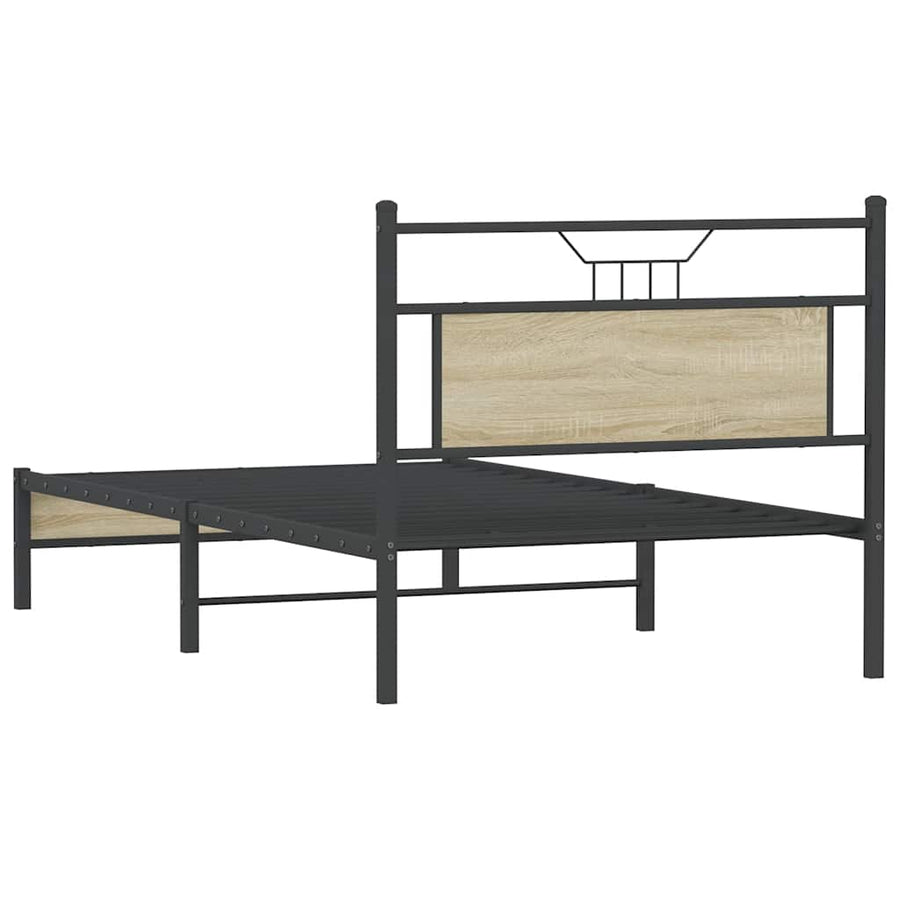 Bedframe zonder matras hout sonoma eikenkleurig 100x190 cm