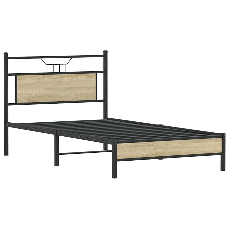 Bedframe zonder matras hout sonoma eikenkleurig 100x200 cm