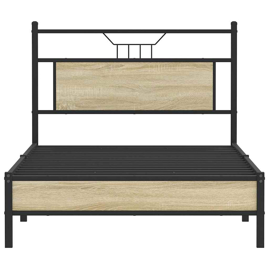 Bedframe zonder matras hout sonoma eikenkleurig 100x200 cm