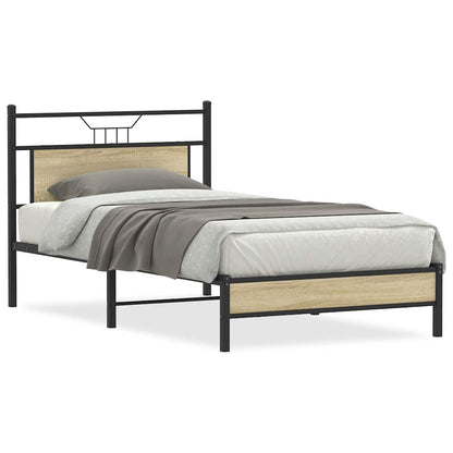 Bedframe zonder matras 107x203cm spaanplaat sonoma eikenkleurig