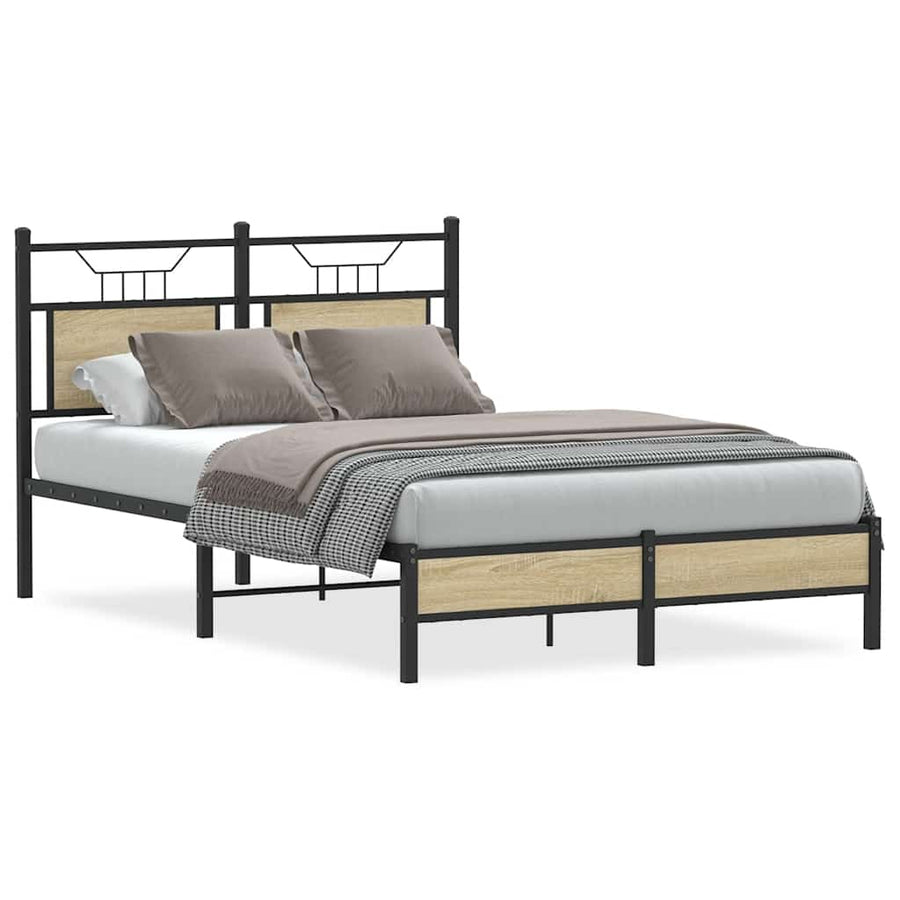 Bedframe zonder matras hout sonoma eikenkleurig 120x190 cm