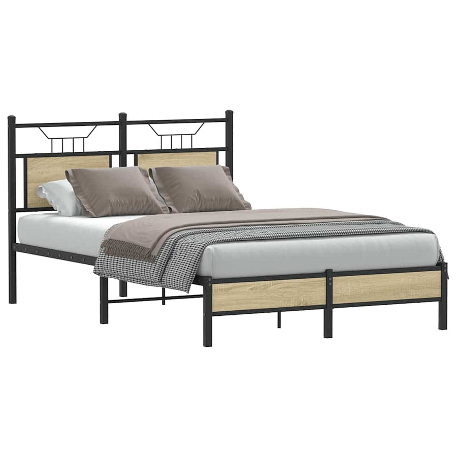 Bedframe zonder matras hout sonoma eikenkleurig 120x190 cm