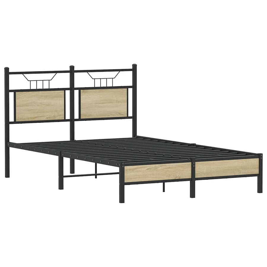 Bedframe zonder matras hout sonoma eikenkleurig 120x190 cm
