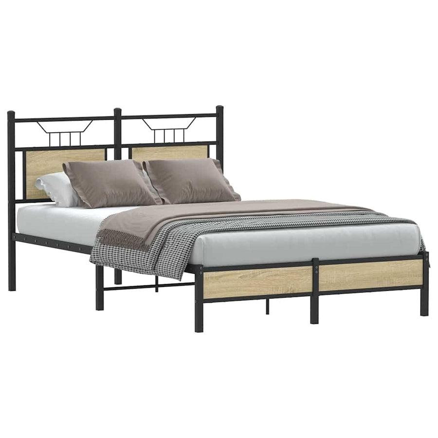 Bedframe zonder matras hout sonoma eikenkleurig 120x200 cm