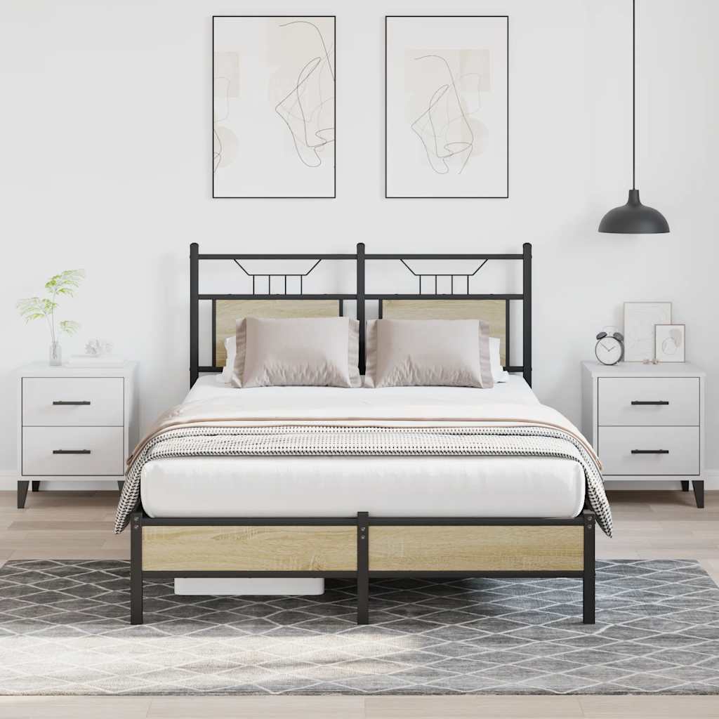 Bedframe zonder matras hout sonoma eikenkleurig 120x200 cm