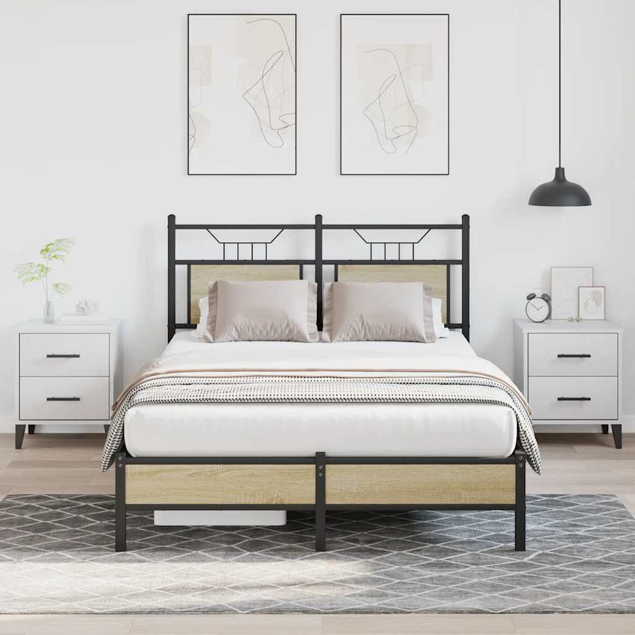 Bedframe zonder matras hout sonoma eikenkleurig 120x200 cm