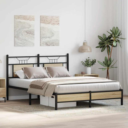 Bedframe zonder matras hout sonoma eikenkleurig 137x190 cm