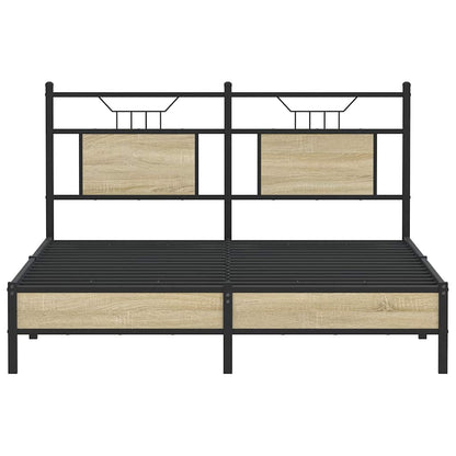 Bedframe zonder matras hout sonoma eikenkleurig 137x190 cm