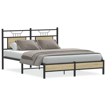 Bedframe zonder matras hout sonoma eikenkleurig 140x190 cm