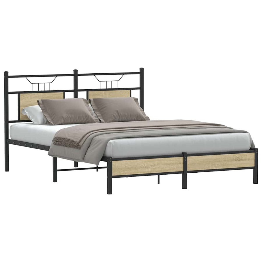 Bedframe zonder matras hout sonoma eikenkleurig 140x190 cm