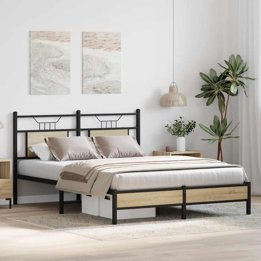 Bedframe zonder matras hout sonoma eikenkleurig 140x190 cm