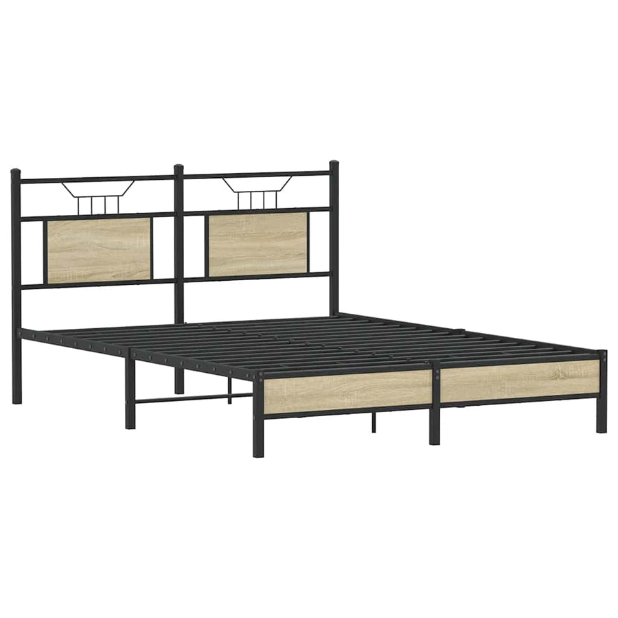 Bedframe zonder matras hout sonoma eikenkleurig 140x190 cm