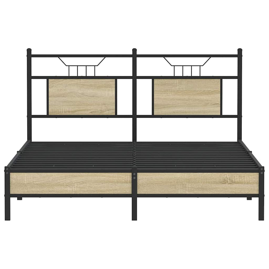 Bedframe zonder matras hout sonoma eikenkleurig 140x190 cm