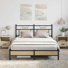 Bed frame without mattress wood Sonoma oak-colored 140x190 cm