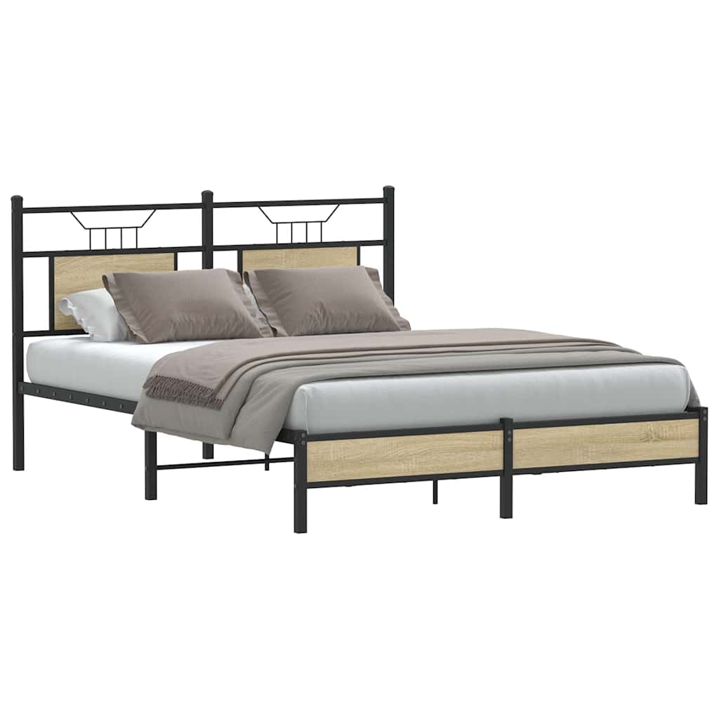 Bedframe zonder matras hout sonoma eikenkleurig 140x200 cm