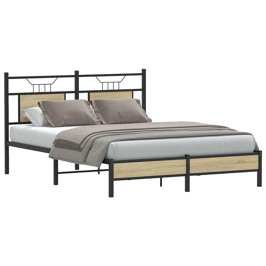 Bedframe zonder matras hout sonoma eikenkleurig 140x200 cm