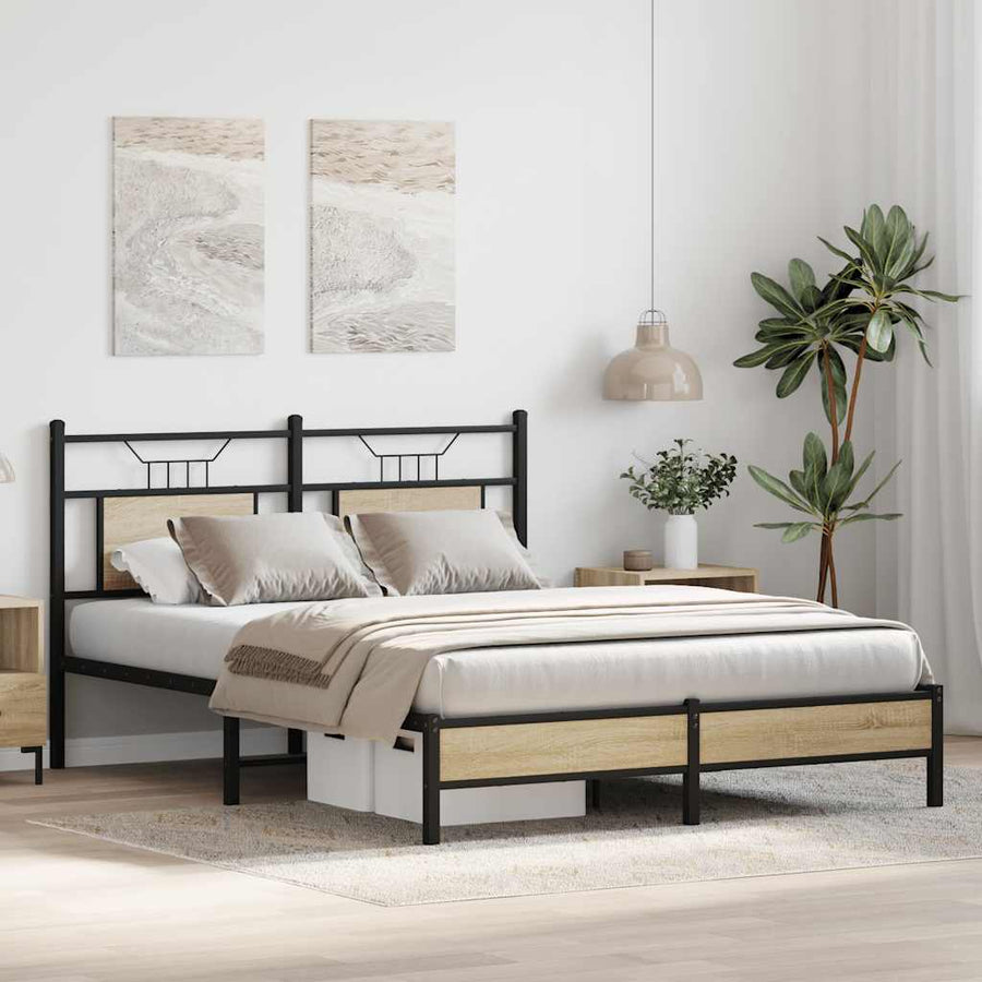 Bedframe zonder matras hout sonoma eikenkleurig 140x200 cm