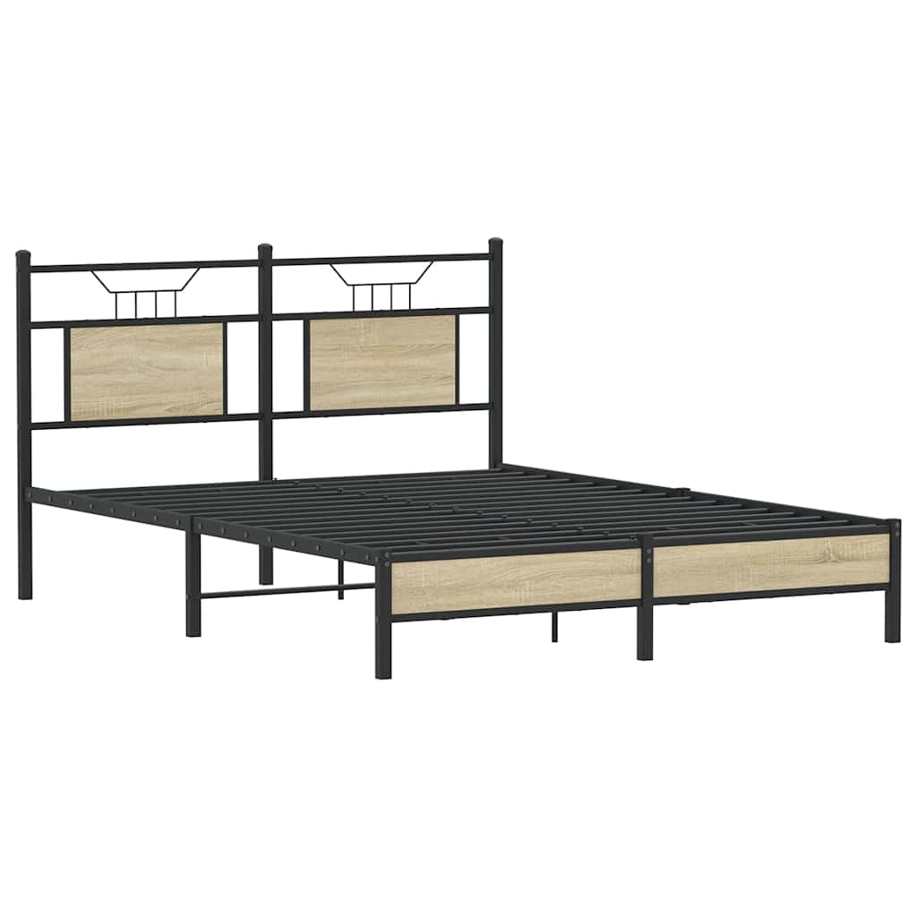 Bedframe zonder matras hout sonoma eikenkleurig 140x200 cm