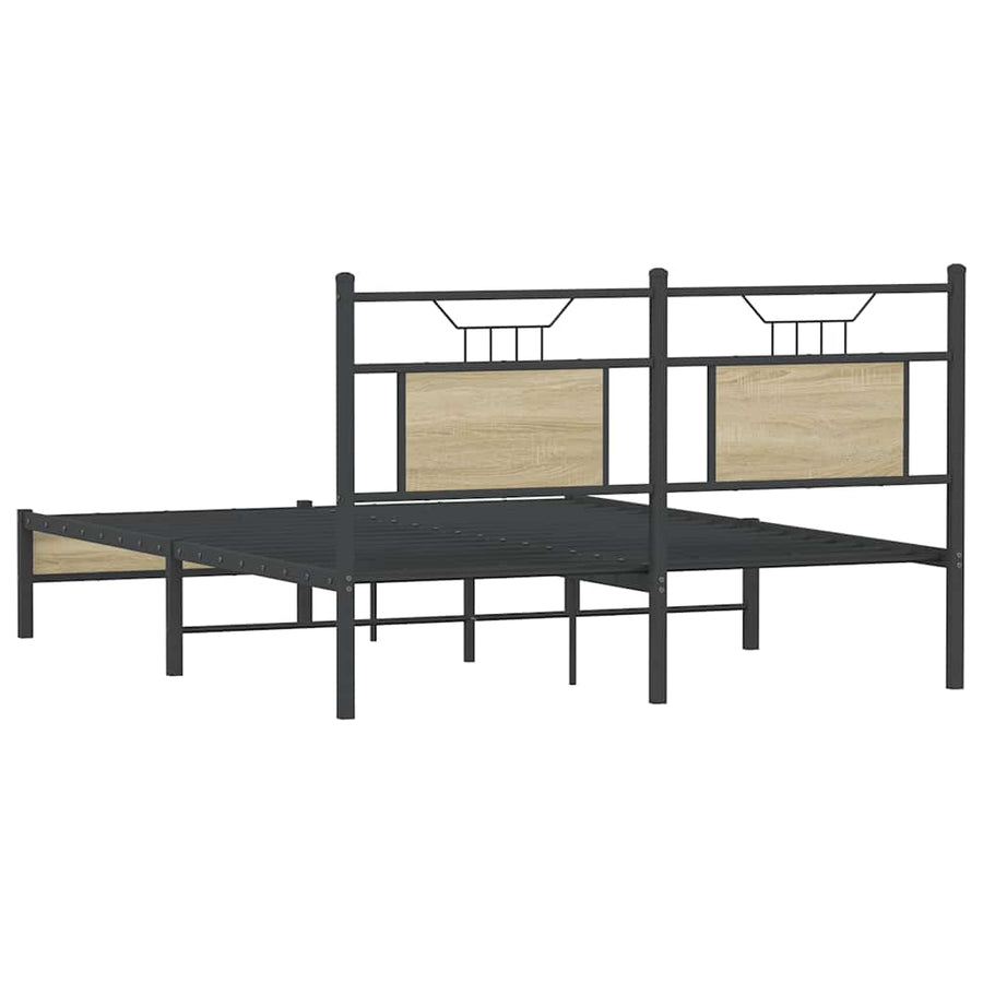 Bedframe zonder matras hout sonoma eikenkleurig 140x200 cm