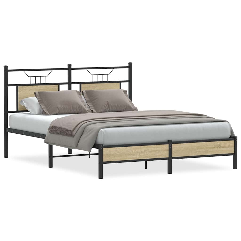 Bedframe zonder matras hout sonoma eikenkleurig 150x200 cm