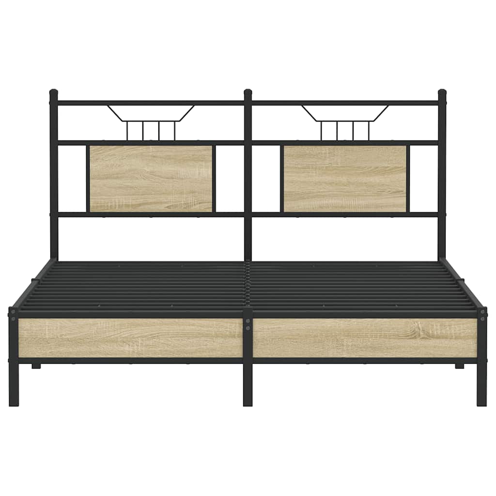 Bedframe zonder matras hout sonoma eikenkleurig 150x200 cm