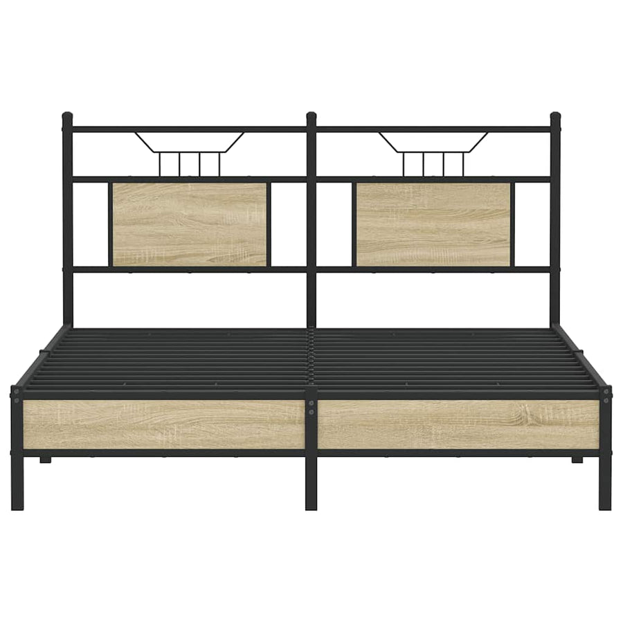 Bedframe zonder matras hout sonoma eikenkleurig 150x200 cm