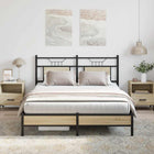 Bed frame without mattress wood Sonoma oak colored 150x200 cm
