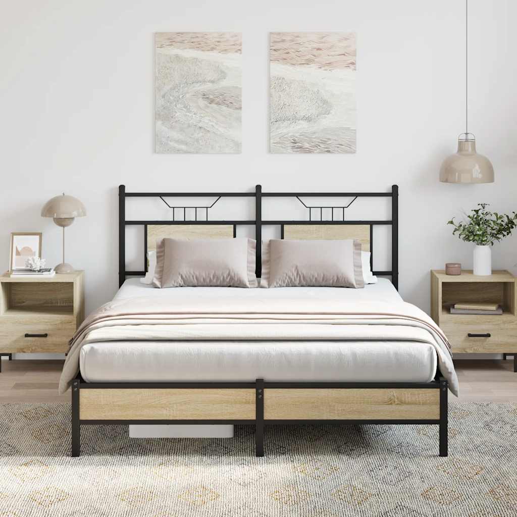Bedframe zonder matras hout sonoma eikenkleurig 150x200 cm