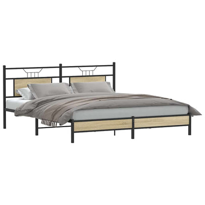 Bedframe zonder matras hout sonoma eikenkleurig 160x200 cm