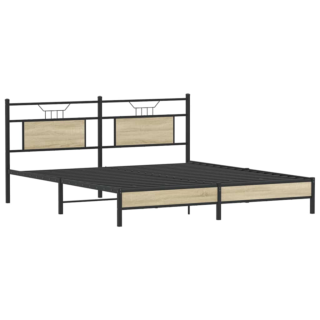 Bedframe zonder matras hout sonoma eikenkleurig 160x200 cm