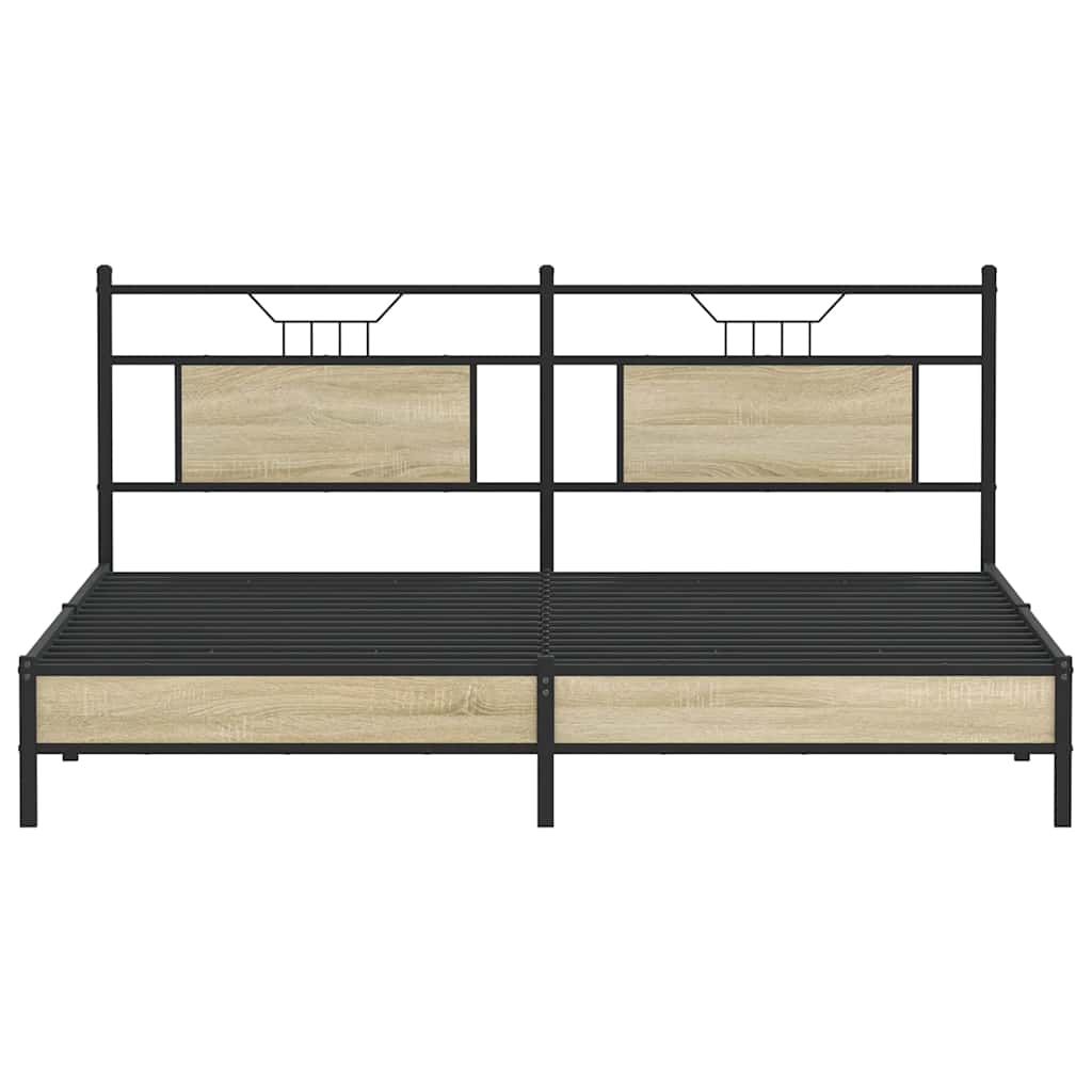 Bedframe zonder matras hout sonoma eikenkleurig 160x200 cm