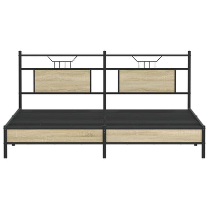 Bedframe zonder matras hout sonoma eikenkleurig 160x200 cm